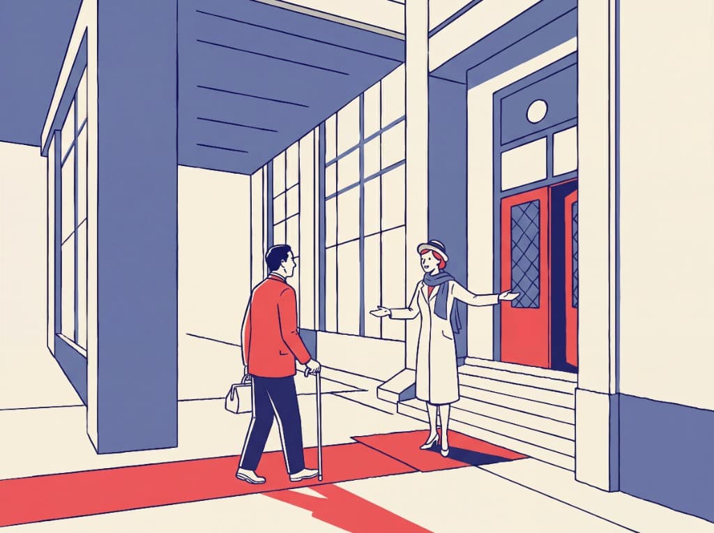 Une patiente accueillie à l'entrée d'un centre partenaire en France